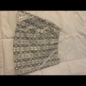 Snake skin mini skirt with zipper